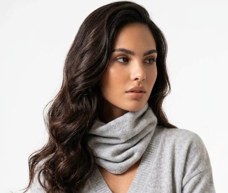 Scaldacollo Ad Anello In Puro Cashmere F7