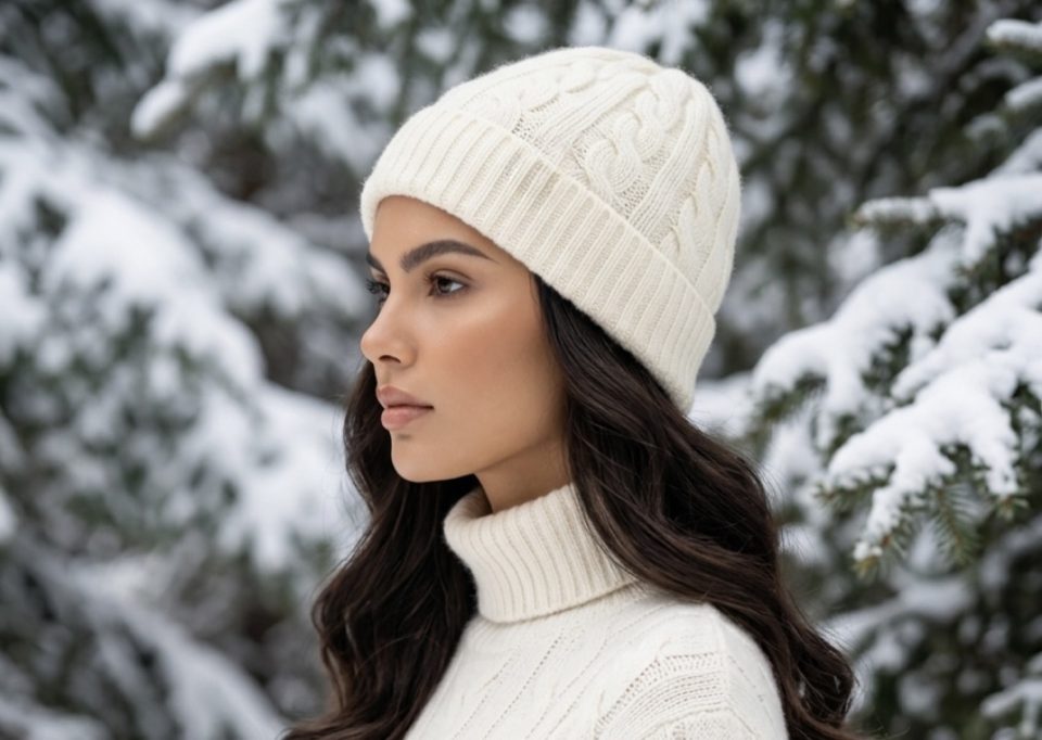 Cappello A Trecce In Puro Cashmere